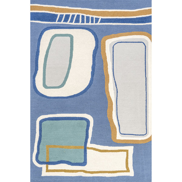 Brayden Studio® Terica Colorful Abstract Wool Area Rug Wayfair
